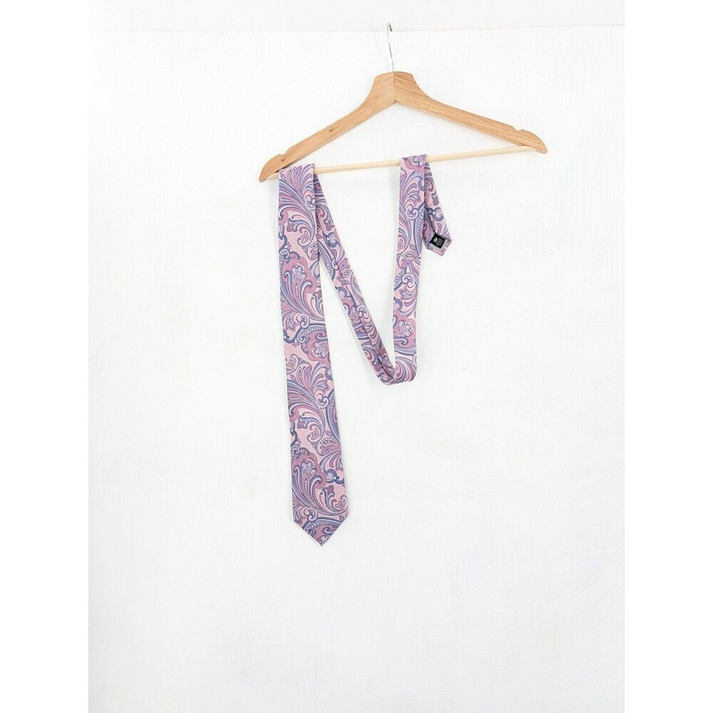 COUNTESS MARA Silk Men's Tie Pale Purple Floral Paisley Chic Designer 60" Long